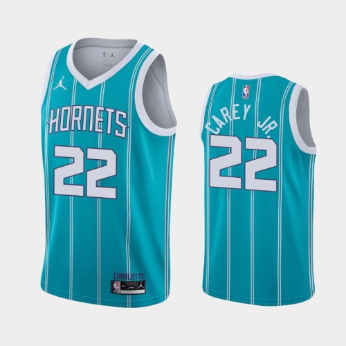 Men's Charlotte Hornets Vernon Carey Jr. #22 Icon 2020 NBA Draft Teal Jersey