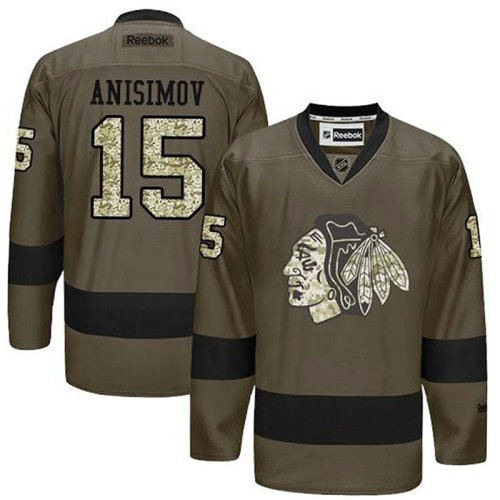 Artem Anisimov #15 Green Camo Player Jersey