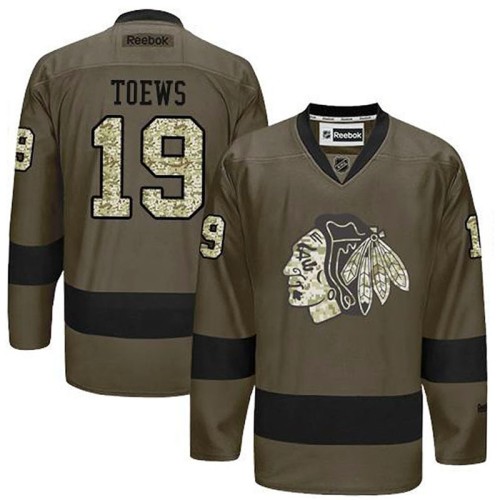 Jonathan Toews #19 Green Camo Player Jersey