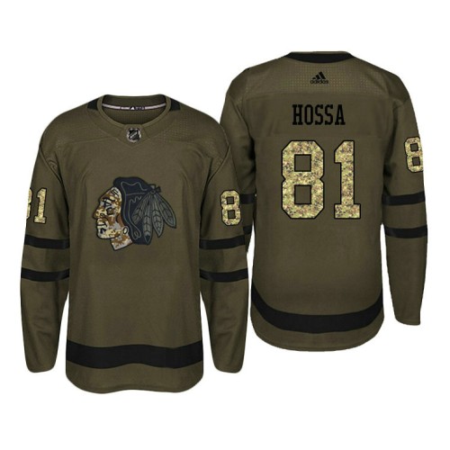 #81 Marian Hossa Camo Salute To Service Jersey