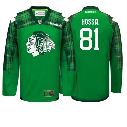 #81 Marian Hossa Kelly Green Patty's Pride St. Patrick's Day Jersey