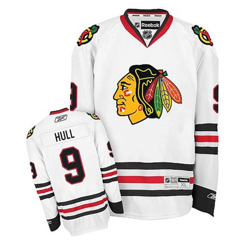 Bobby Hull #9 White Away Jersey