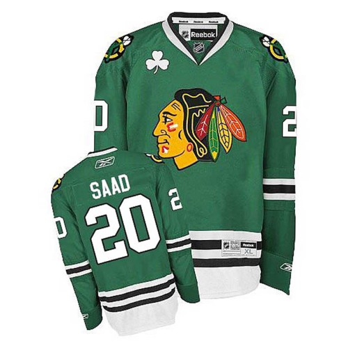 Brandon Saad #20 Green Premier Jersey