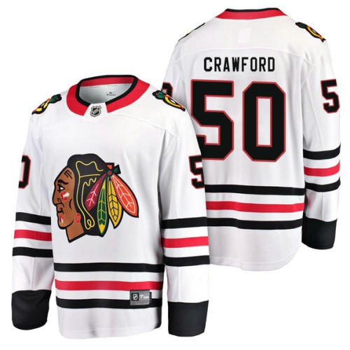 #50 Breakaway Away Corey Crawford Jersey White
