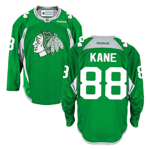 Patrick Kane #88 Green Practice Jersey