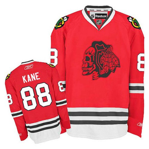 Patrick Kane #88 Red Red Skull Jersey