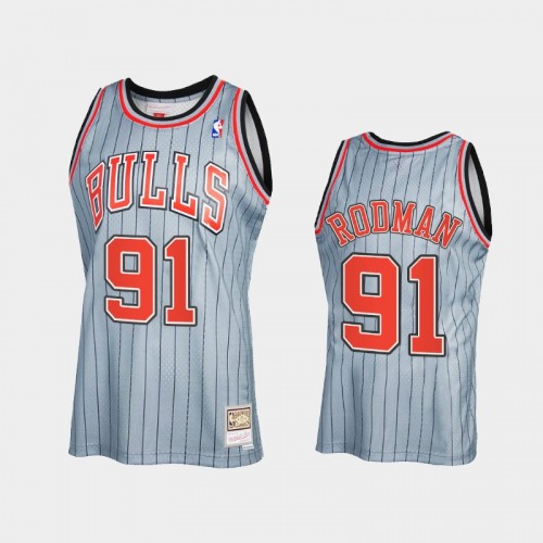 Dennis Rodman Men #91 2021 Reload 2.0 Vintage Gray Jersey