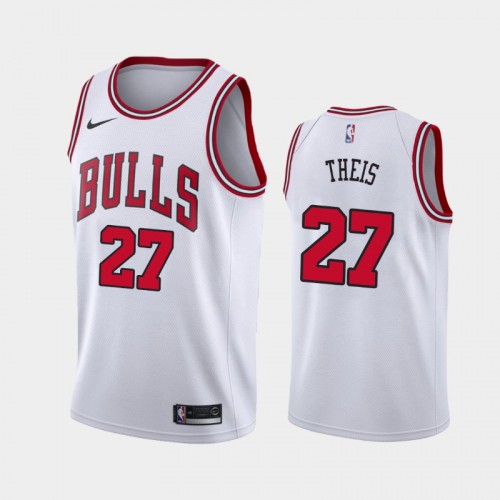 Men's Chicago Bulls Daniel Theis #27 2021 Association White Jersey