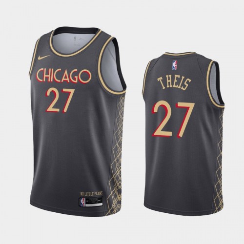 Men's Chicago Bulls Daniel Theis #27 2021 City Black Jersey