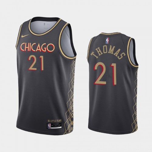 Chicago Bulls Matt Thomas Men #21 City Edition Black Jersey