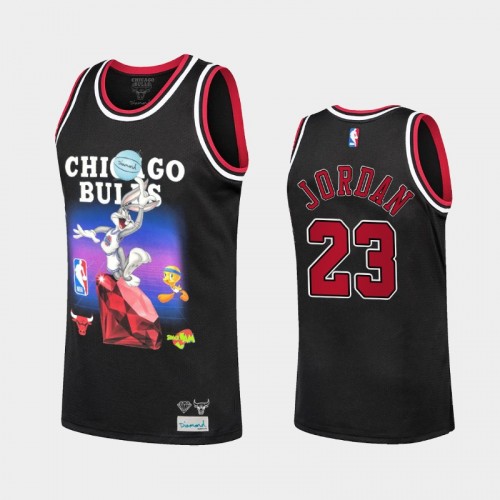 Limited Chicago Bulls #23 Michael Jordan Black Diamond Supply Co. x Space Jam x NBA Jersey