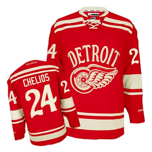 Chris Chelios #24 Red 2014 Winter Classic Jersey