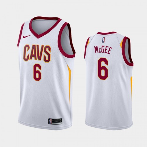 Men's Cleveland Cavaliers JaVale McGee #6 2020-21 Association White Jersey