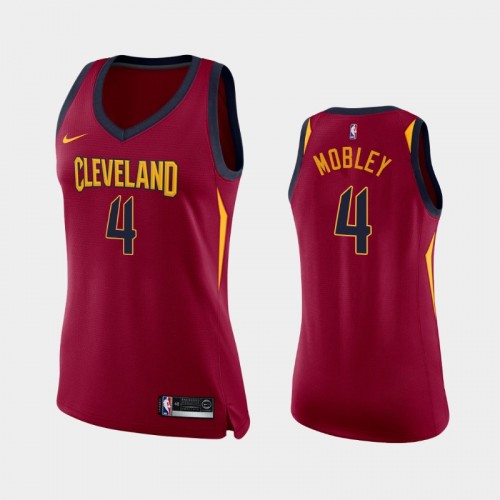 Cleveland Cavaliers Evan Mobley Women #4 Icon Edition 2021 NBA Draft Wine Jersey