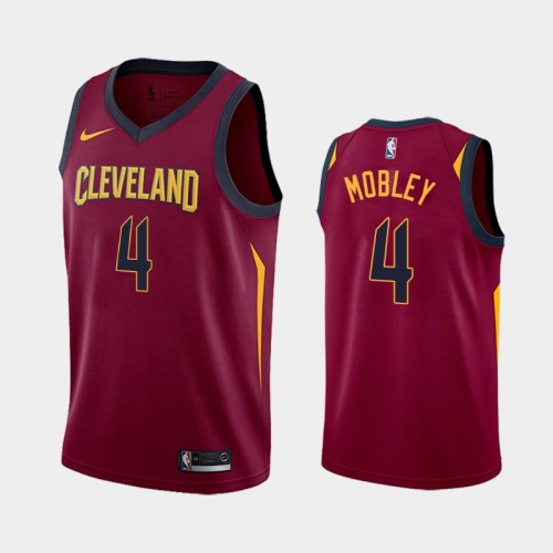 Cleveland Cavaliers Evan Mobley Men #4 Icon Edition Wine Jersey