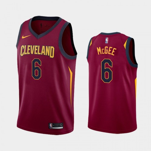 Men's Cleveland Cavaliers JaVale McGee #6 2020-21 Icon Red Jersey