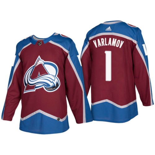 #1 Semyon Varlamov Burgundy 2017-2018 Season Home Jersey