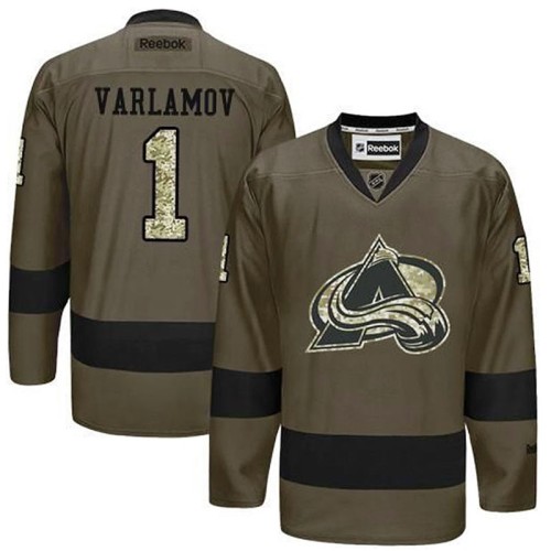 Semyon Varlamov #1 Green Camo Player Jersey