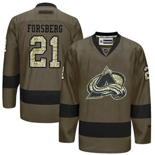 Peter Forsberg #21 Green Camo Player Jersey