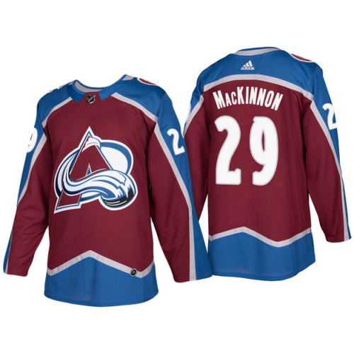 #29 Nathan MacKinnon Burgundy 2017-2018 Season Home Jersey