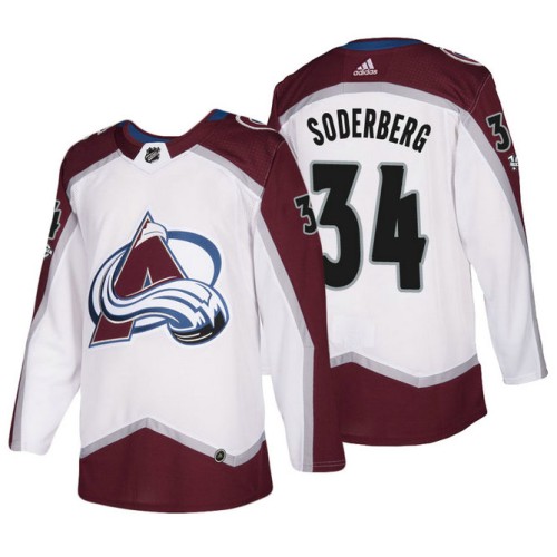 #34 Carl Soderberg White 2018 New Season Team Road Jersey