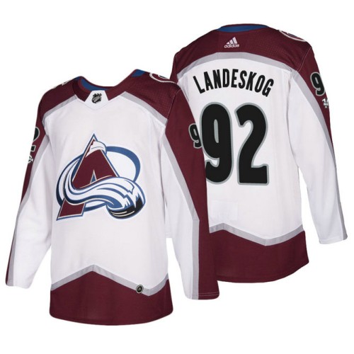 #92 Gabriel Landeskog White 2018 New Season Team Road Jersey