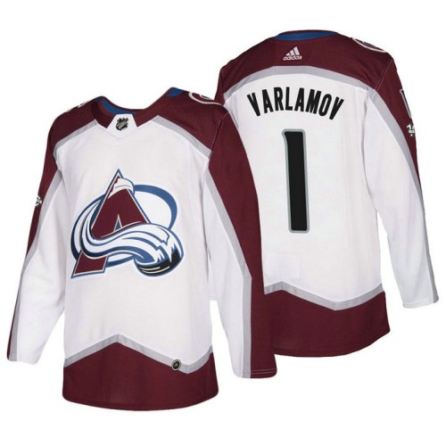 #1 Semyon Varlamov White 2018 New Season Team Road Jersey