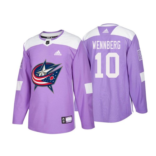 #10 Alexander Wennberg Purple 2018 Authentic Hockey Fights Cancer Jersey