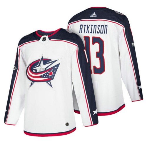 #13 Cam Atkinson White 2018 New Season Team Road Jersey