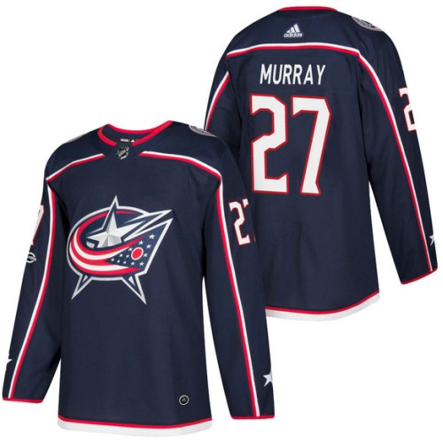 #27 Ryan Murray Navy 2018 New Season Home Authentic Jersey With Anniversary Patch