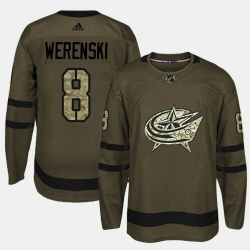 #8 Camo Salute To Service Zach Werenski Jersey