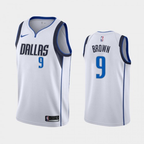 Moses Brown Men #9 Association Edition 2021 Trade White Jersey