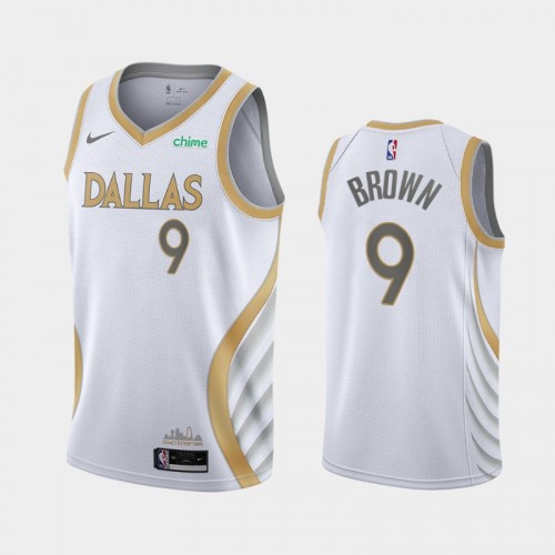 Moses Brown Men #9 City Edition 2021 Trade White Jersey