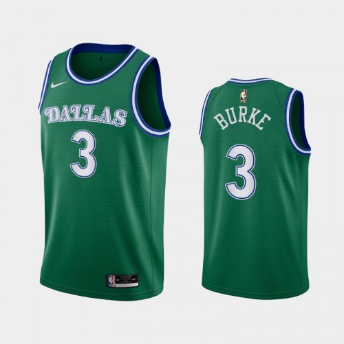 Men Dallas Mavericks Trey Burke #3 2020-21 Classic Green Jersey