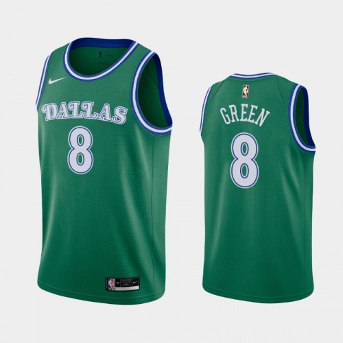 Men's Dallas Mavericks Josh Green #8 Hardwood Classics 2020 NBA Draft First Round Pick Green Jersey