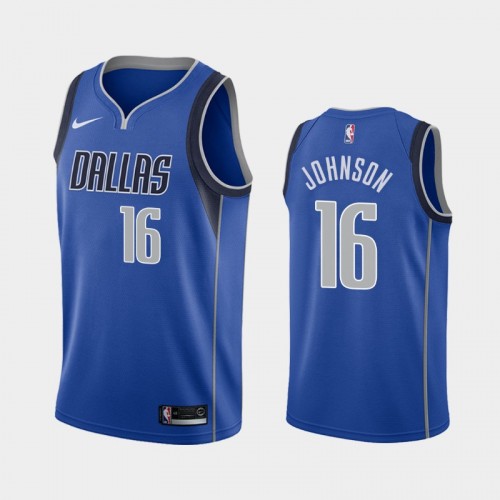 Men's Dallas Mavericks #16 James Johnson 2020-21 Icon Blue Jersey