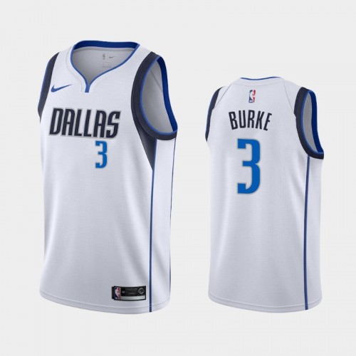 Men Dallas Mavericks Trey Burke #3 2020-21 Icon Blue Jersey