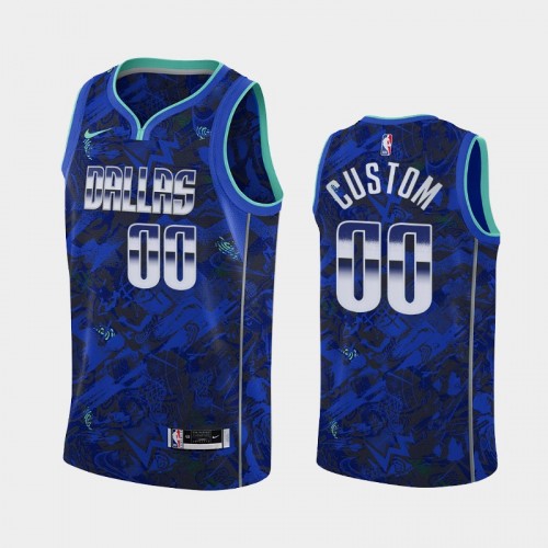 Men's Dallas Mavericks Custom Select Series Camo Royal Jersey