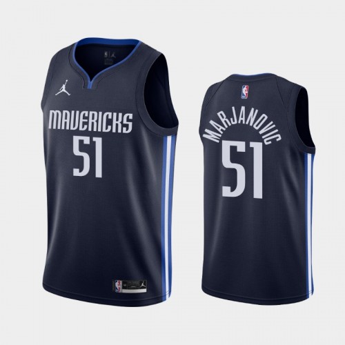 Men's Dallas Mavericks #51 Boban Marjanovic 2020-21 Statement Navy Jersey