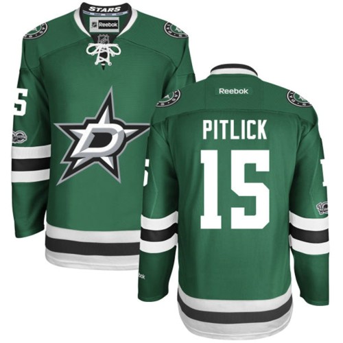 #15 Tyler Pitlick Green Anniversary Patch Reebok Home Premier Jersey