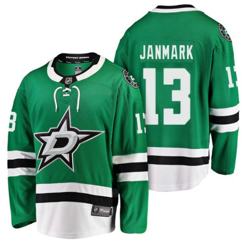 #13 Breakaway Player Mattias Janmark Jersey Kelly Green
