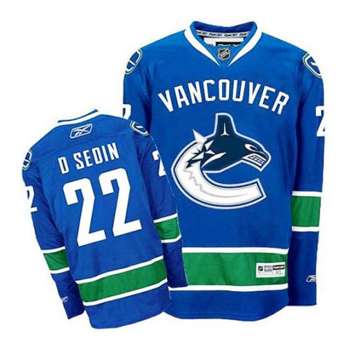 Daniel Sedin #22 Navy Blue Home Jersey