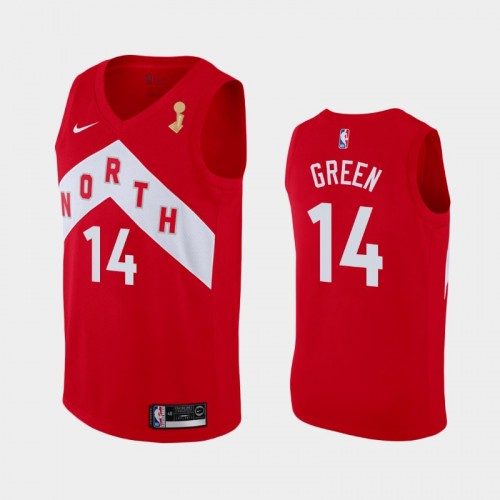 Men's Toronto Raptors #14 Danny Green 2019 NBA Finals Champions Earned Red Jersey