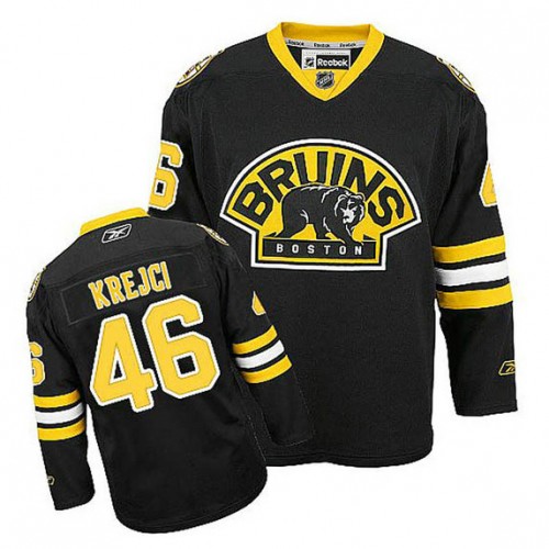 David Krejci #46 Black Alternate Jersey