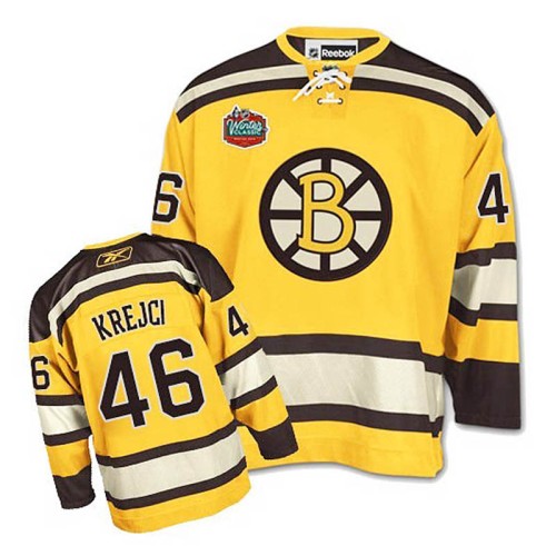 David Krejci #46 Gold Winter Classic Jersey
