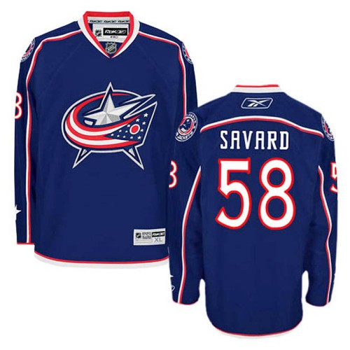 David Savard #58 Navy Blue Home Jersey