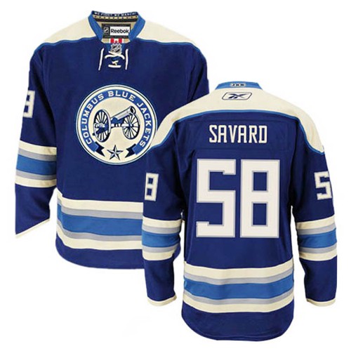 David Savard #58 Navy Blue Alternate Jersey