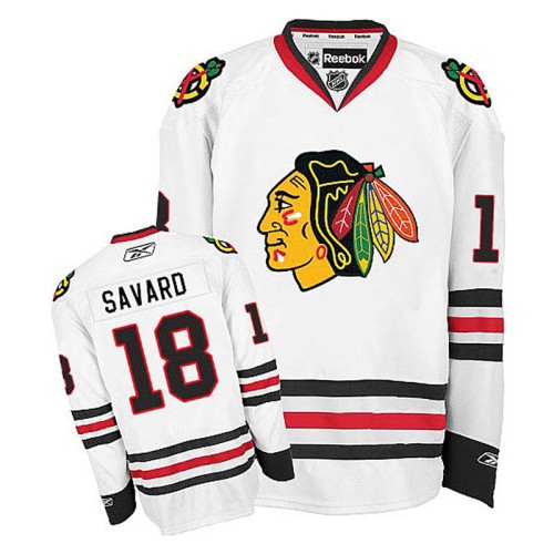 Denis Savard #18 White Away Jersey