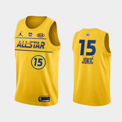 Men's Nikola Jokic #15 2021 NBA All-Star Western Gold Jersey