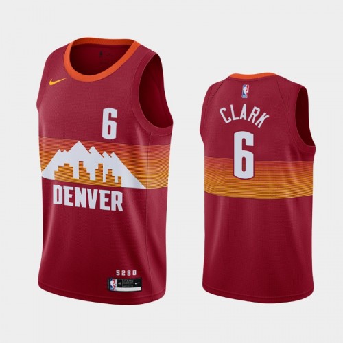 Men's Denver Nuggets Gary Clark #6 2021 City Red Jersey